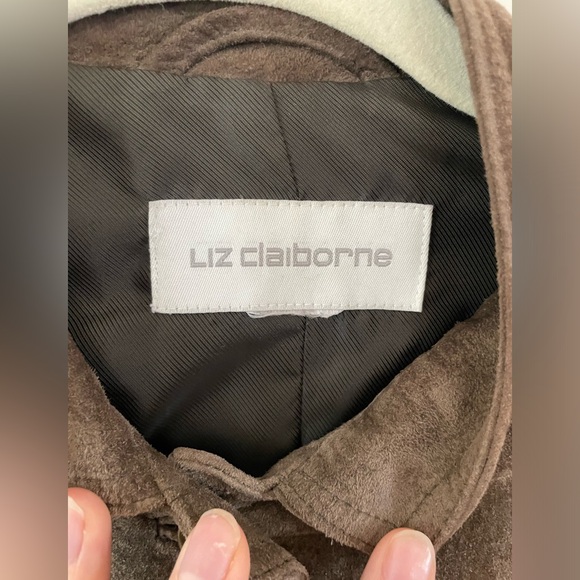Liz Claiborne Vintage Suede coat/ blazer size M oversized small - Picture 6 of 11